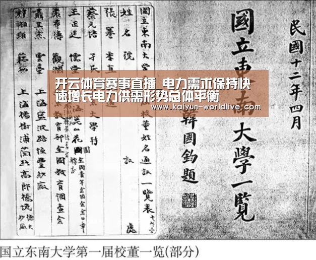 开云体育赛事直播_电力需求保持快速增长电力供需形势总体平衡(图1) 开云APP下载